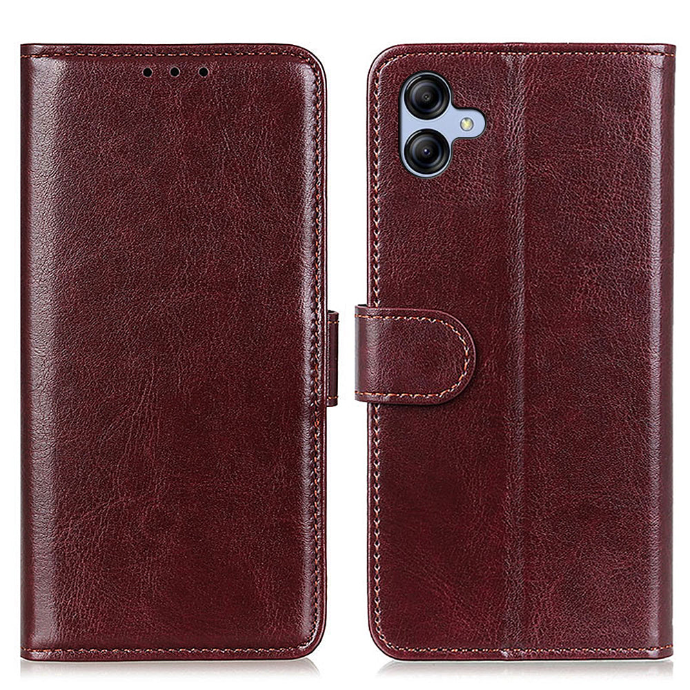 For Samsung Galaxy A05 4G Case Leather Phone Cover Wallet Crazy Horse Texture Stand Shell For Samsung Galaxy A05 4G Case Leather Phone Cover Wallet Crazy Horse Texture Stand Shell